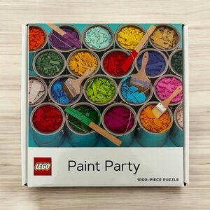 LEGO Paint Party Colorful Bricks 1000 Piece Jigsaw Puzzle 25x20 Factory Sealed